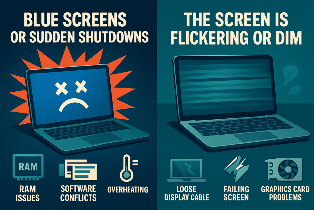 laptop repair South Africa | Screen issues with laptop graphic